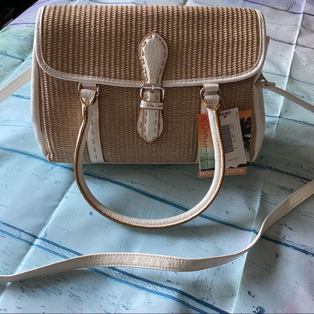 Rosetti Tan/White shoulder bag